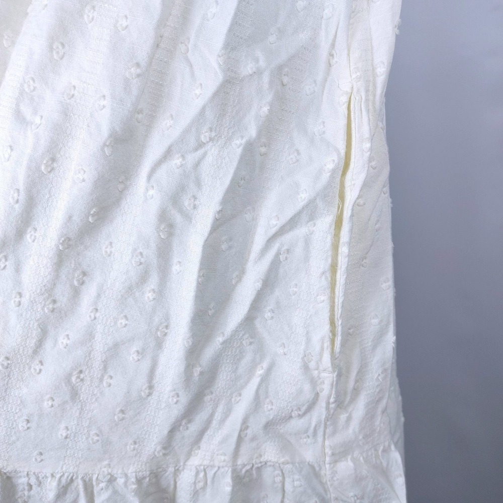 Sonoma Tiered Maxi Dress Small Ivory Cotton Cap Sleeve Peasant Boho Cottage READ - Picture 6 of 8